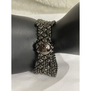 SG Sergio Gutierrez Liquid Metal Mesh Bracelet 6.75-7” Snap Signed